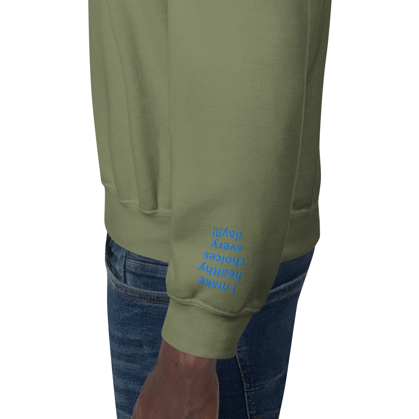 Unisex Sweatshirt - with affirmations on the wrists.