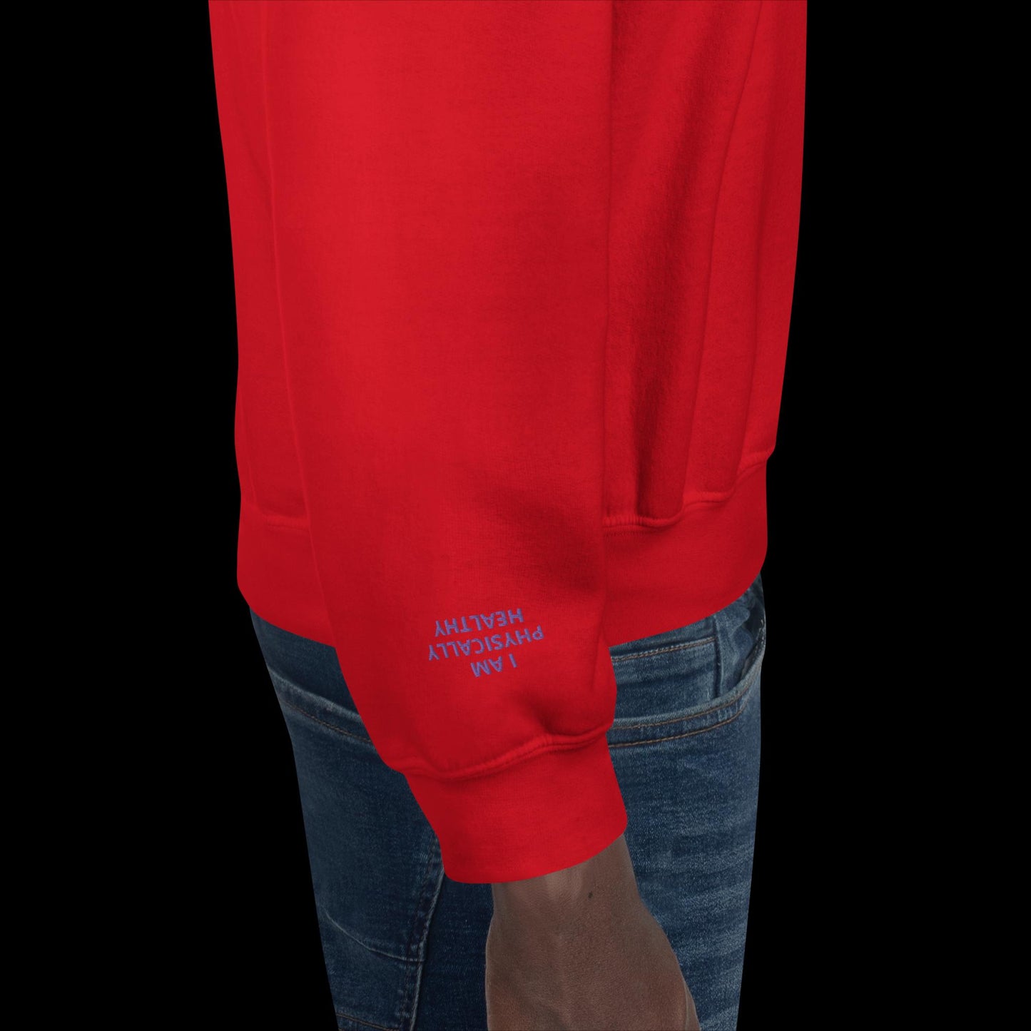 Unisex Sweatshirt - with affirmations on the wrists.