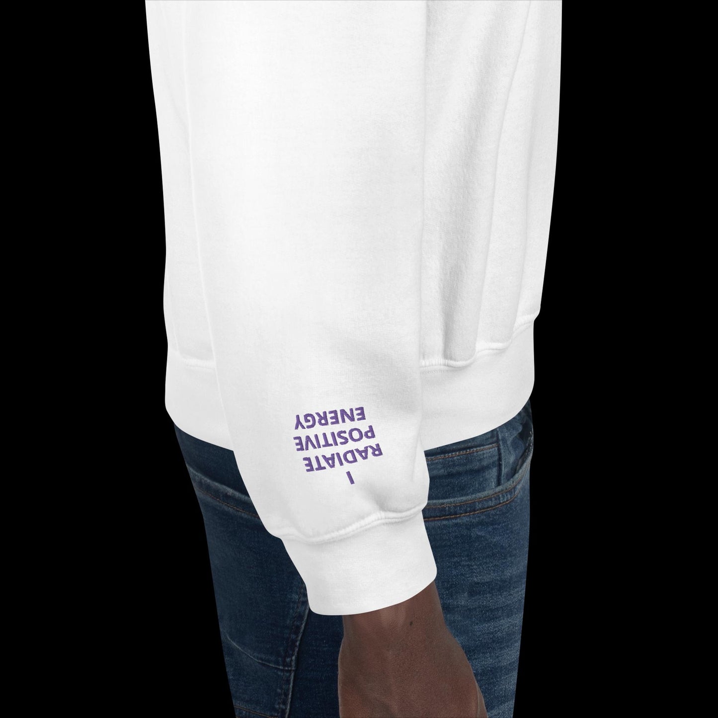 Unisex Sweatshirt - with affirmations on the wrists.