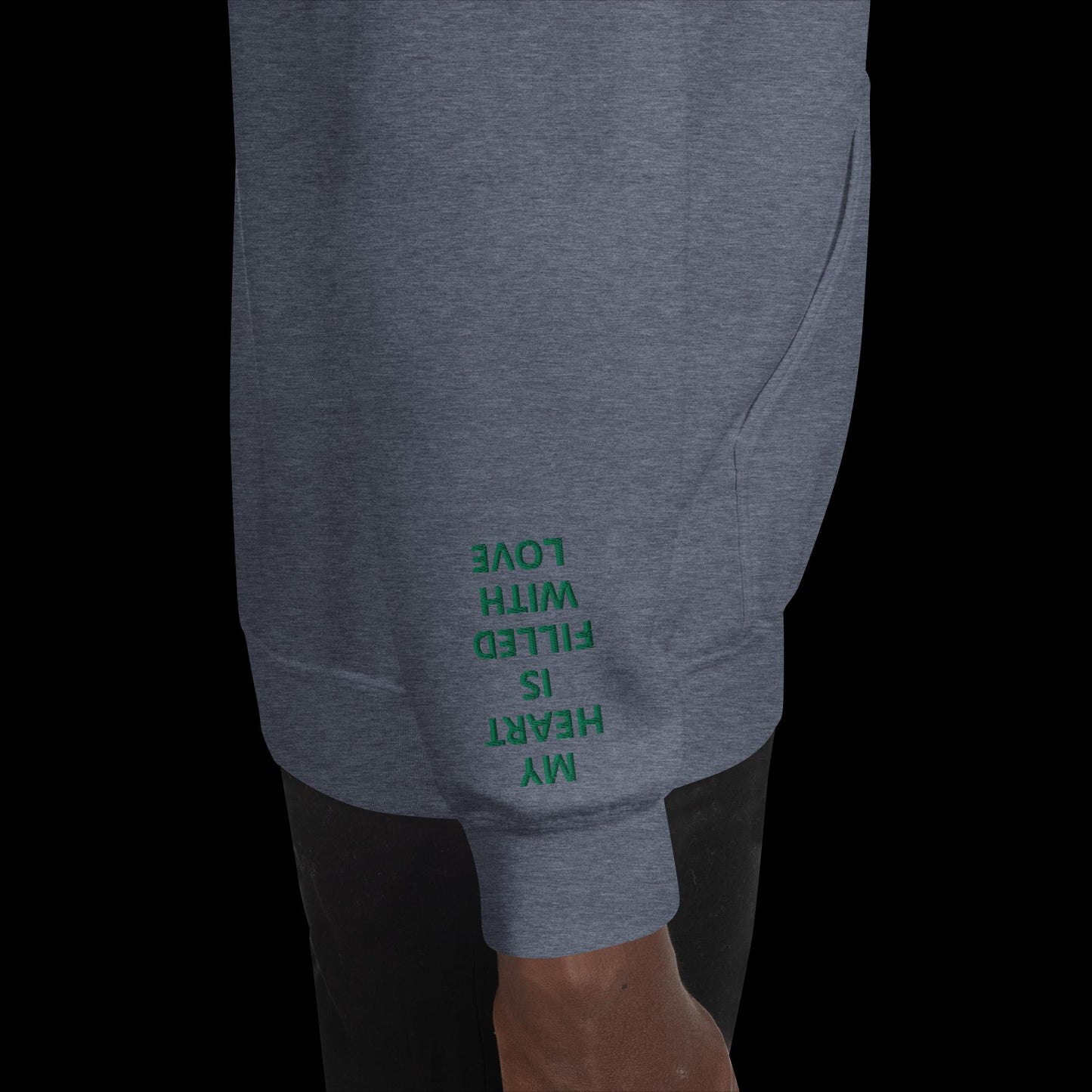 Unisex Hoodie - with affirmations on the wrists.