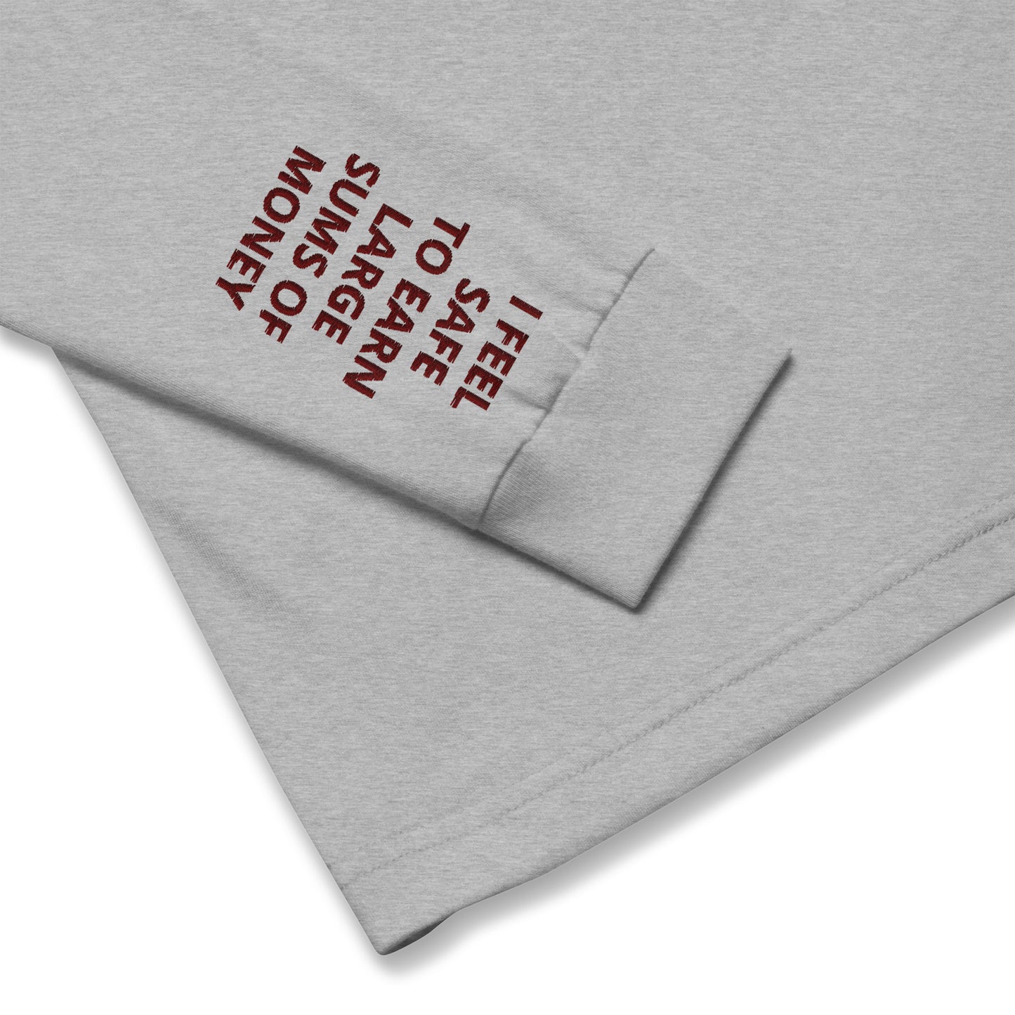 Unisex Long Sleeve Tee - with affirmations on the wrists.