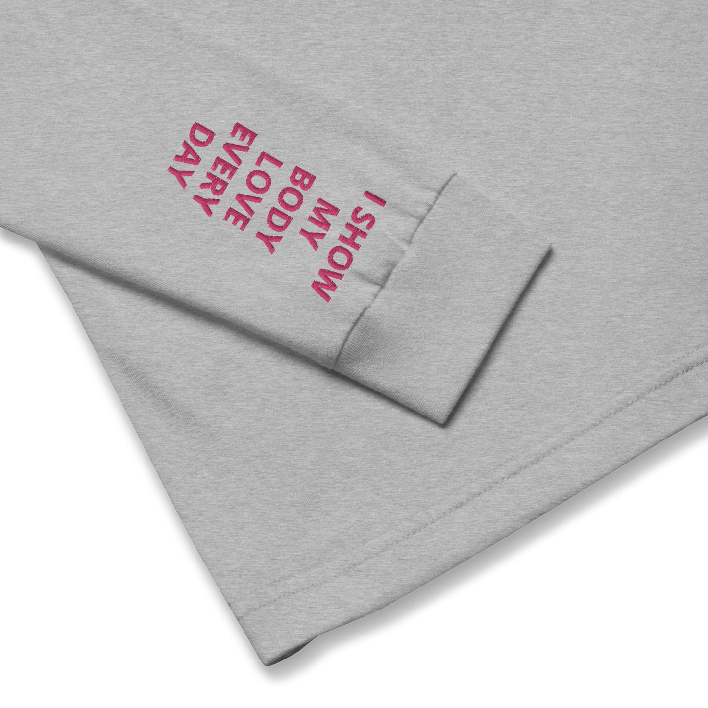 Unisex Long Sleeve Tee - with affirmations on the wrists.