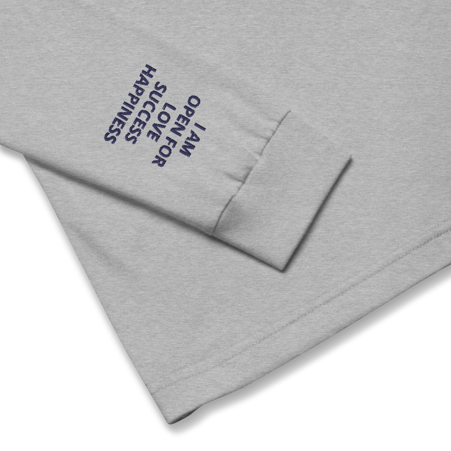 Unisex Long Sleeve Tee - with affirmations on the wrists.
