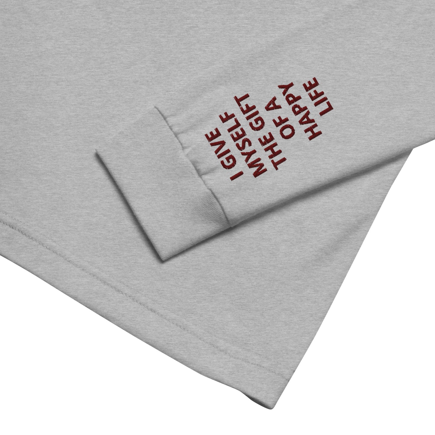 Unisex Long Sleeve Tee - with affirmations on the wrists.