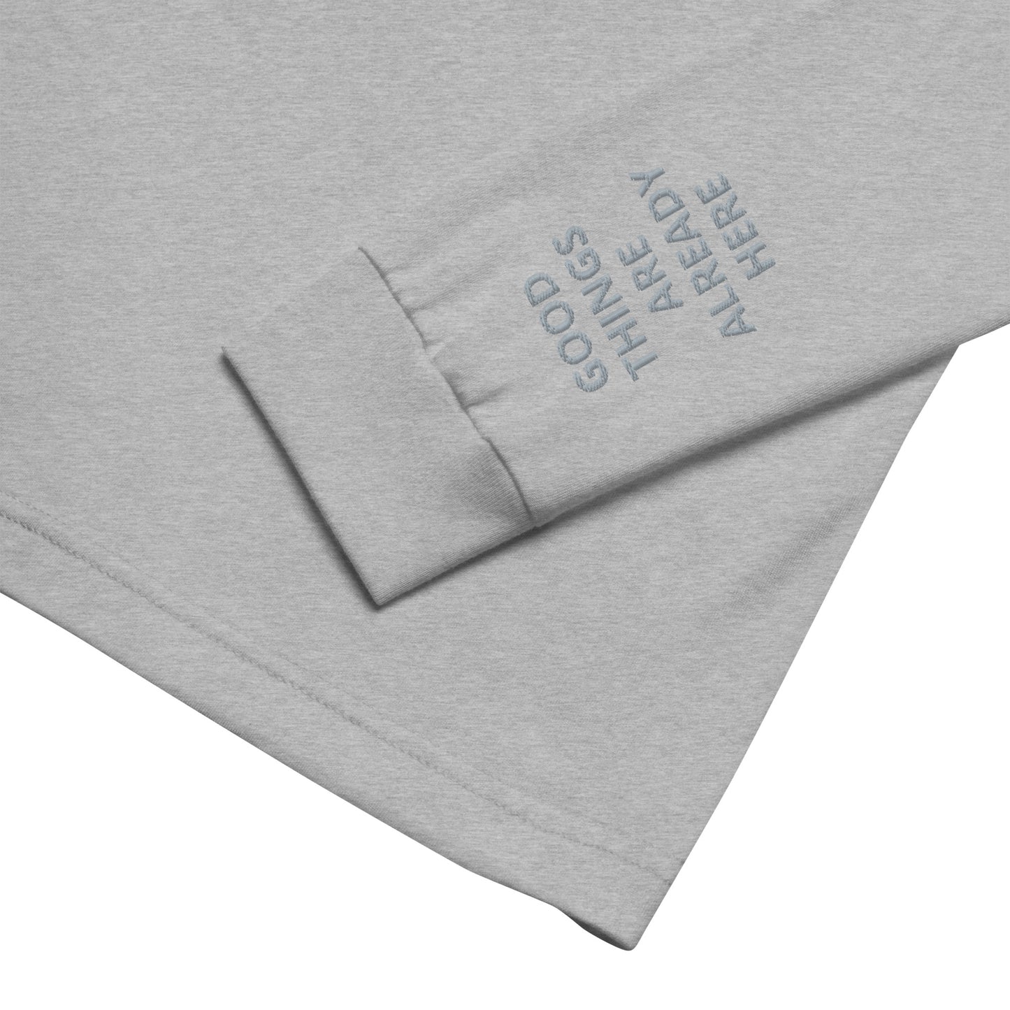 Unisex Long Sleeve Tee - with affirmations on the wrists.