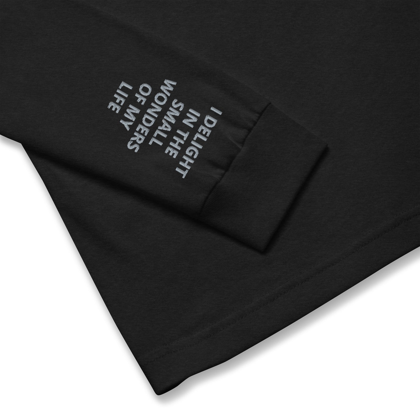 Unisex Long Sleeve Tee - with affirmations on the wrists.