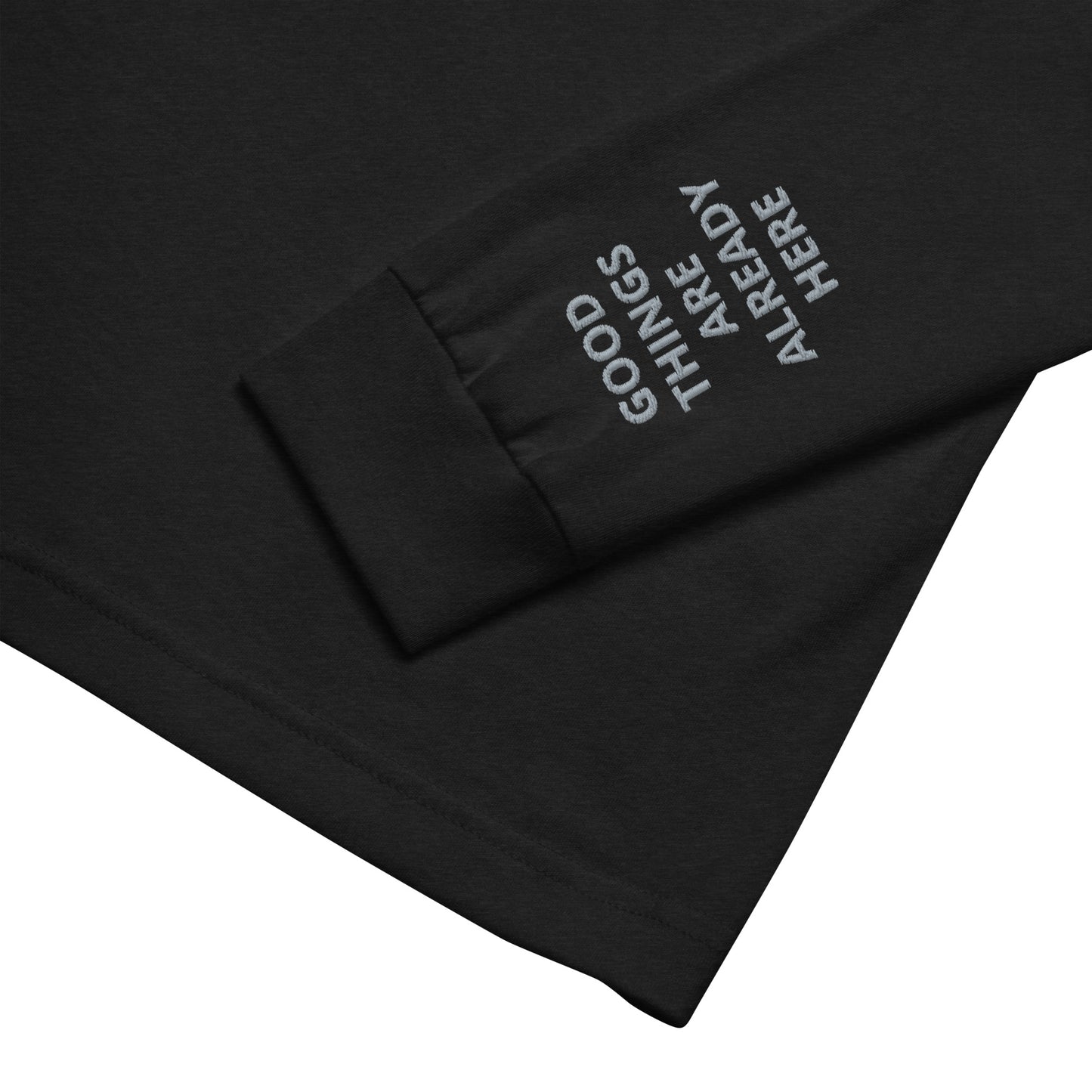 Unisex Long Sleeve Tee - with affirmations on the wrists.