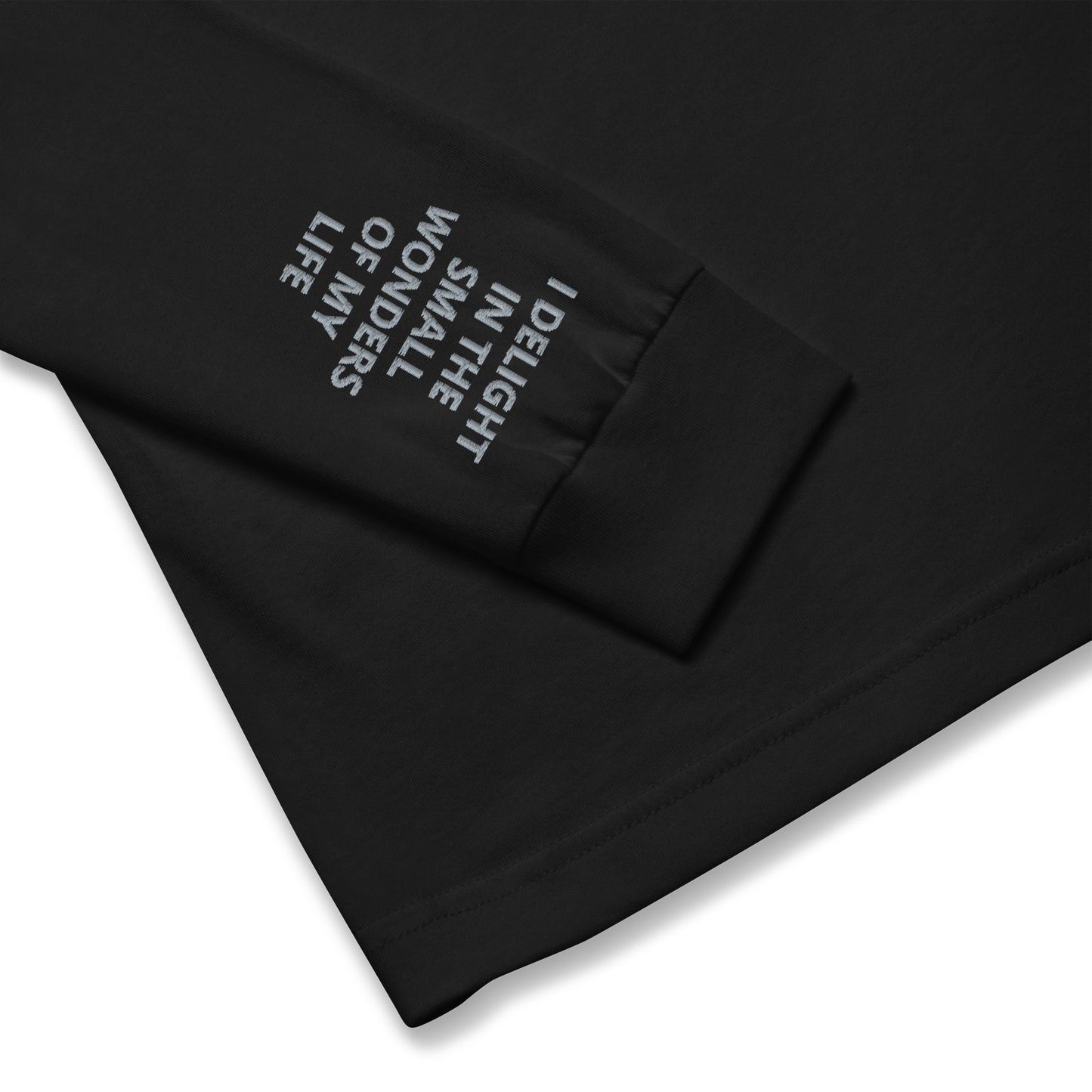 Unisex Long Sleeve Tee - with affirmations on the wrists.
