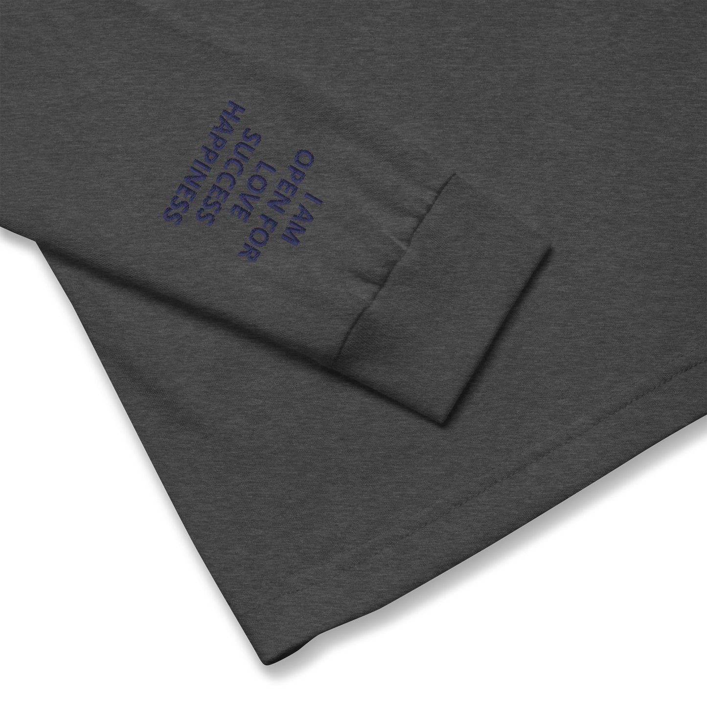 Unisex Long Sleeve Tee - with affirmations on the wrists.