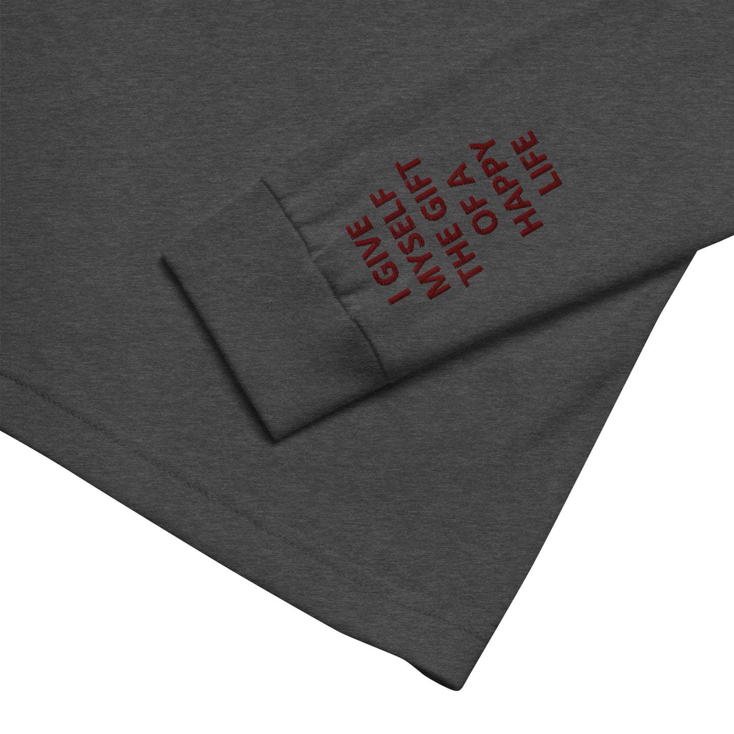 Unisex Long Sleeve Tee - with affirmations on the wrists.