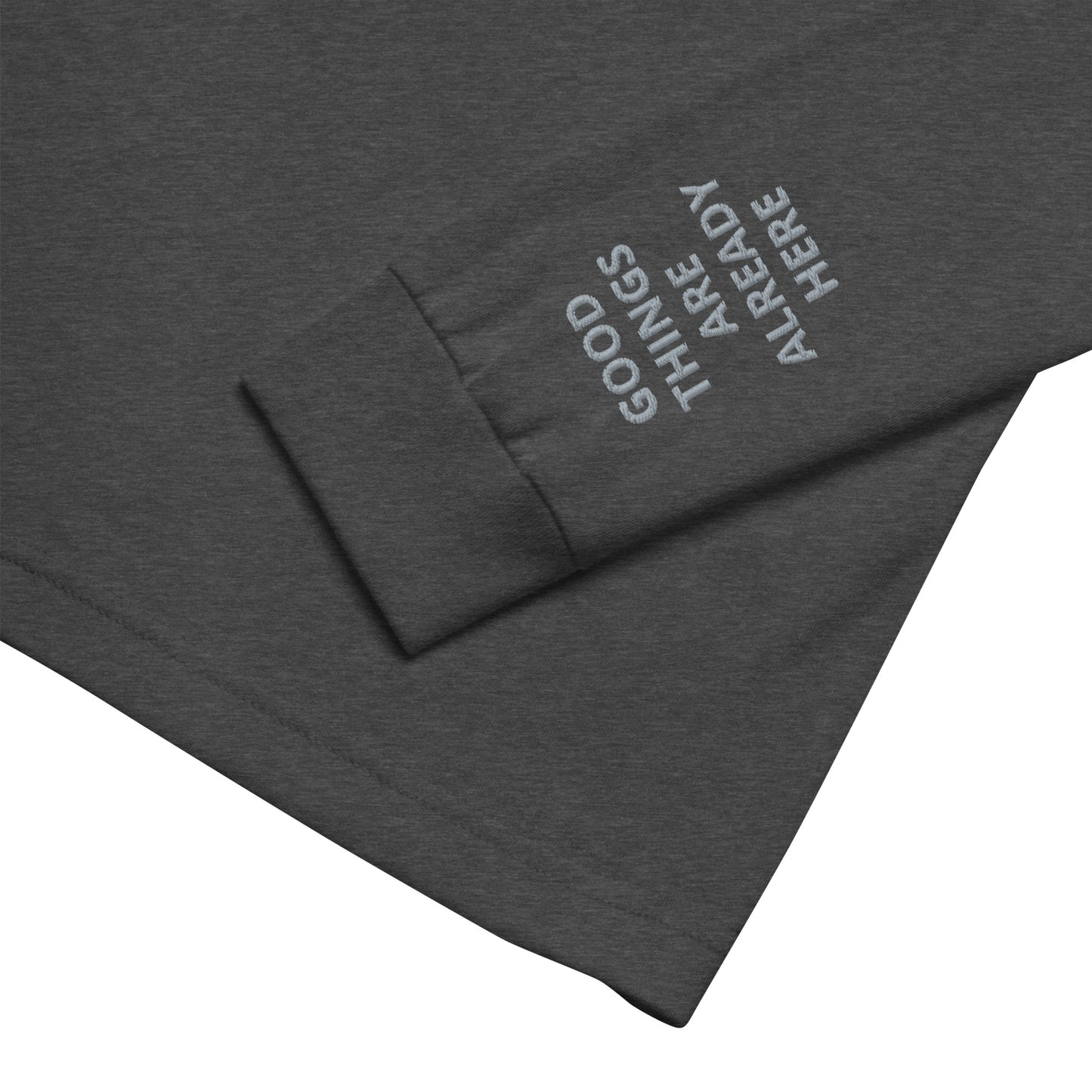 Unisex Long Sleeve Tee - with affirmations on the wrists.