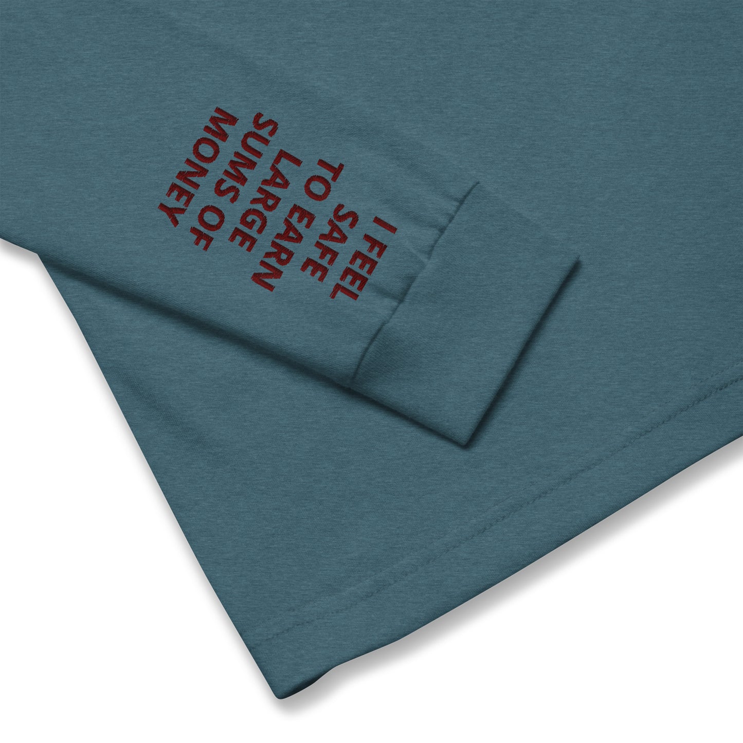Unisex Long Sleeve Tee - with affirmations on the wrists.