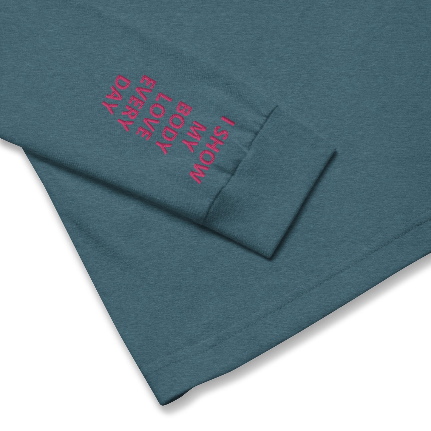 Unisex Long Sleeve Tee - with affirmations on the wrists.