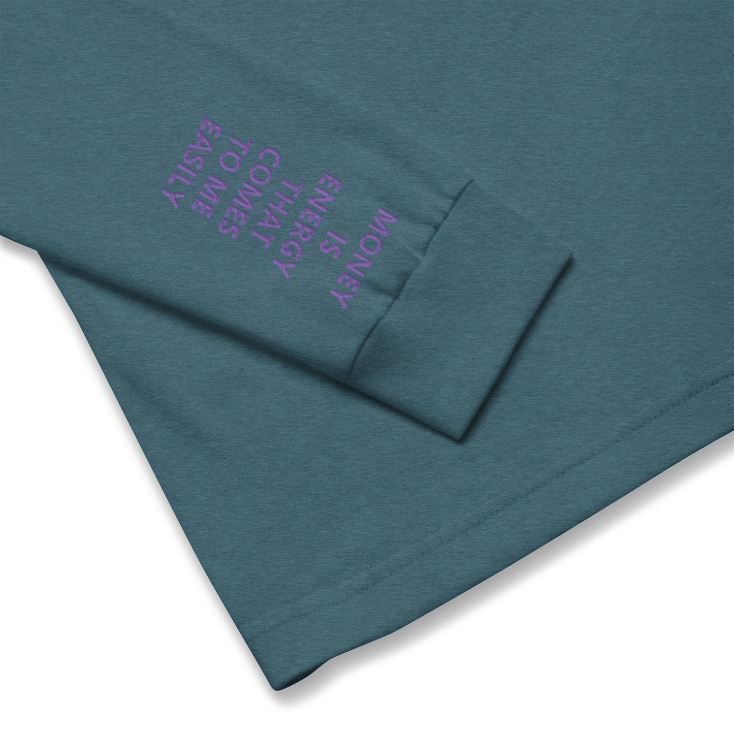 Unisex Long Sleeve Tee - with affirmations on the wrists.