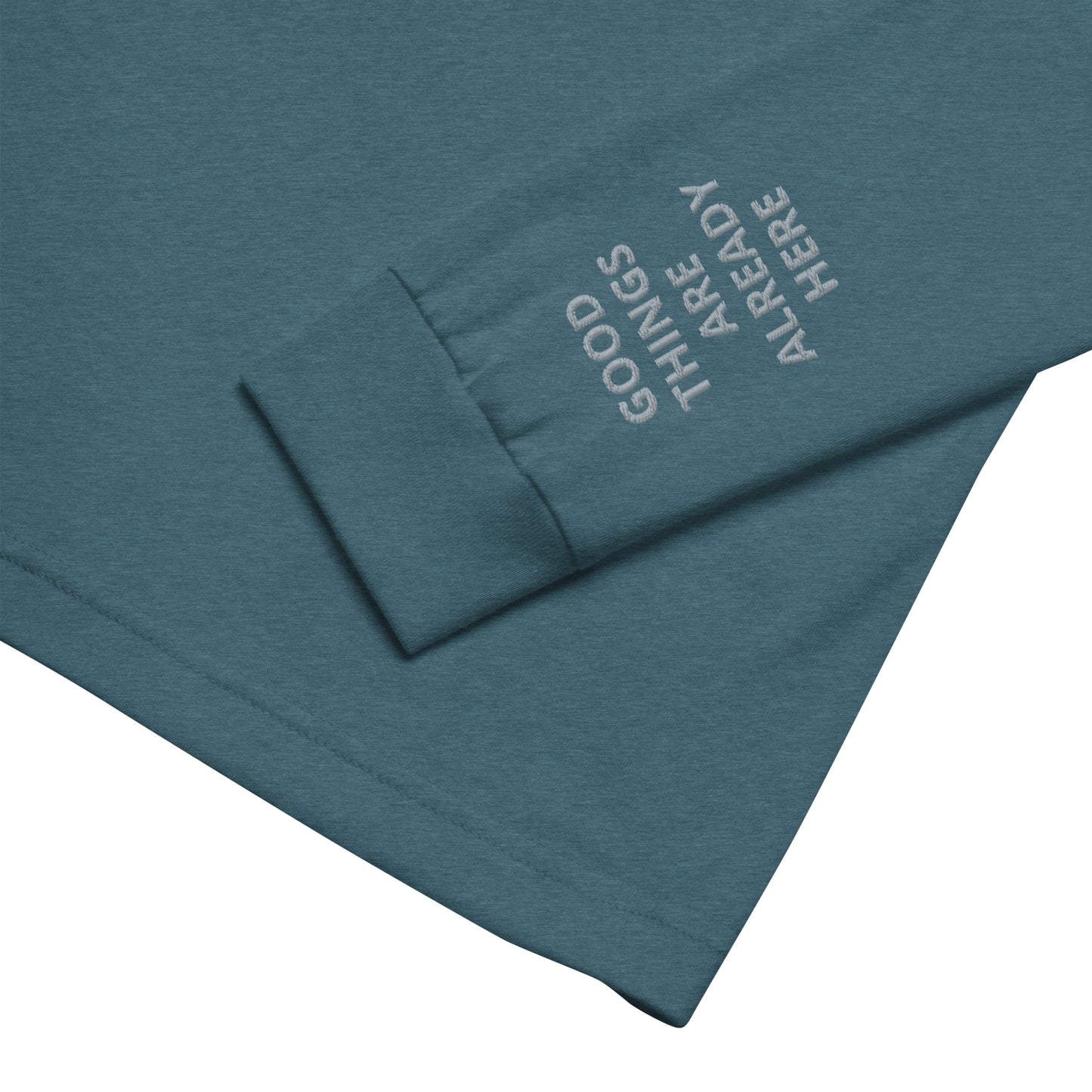Unisex Long Sleeve Tee - with affirmations on the wrists.