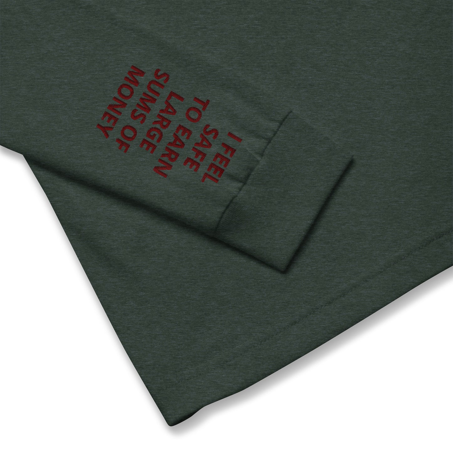 Unisex Long Sleeve Tee - with affirmations on the wrists.