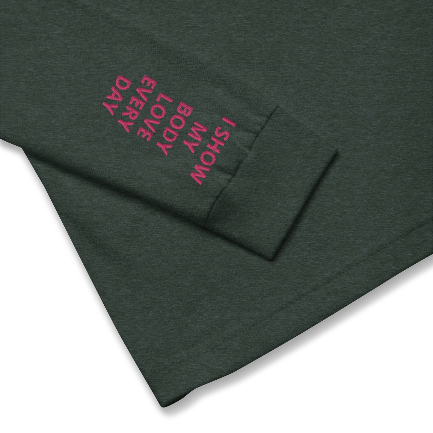 Unisex Long Sleeve Tee - with affirmations on the wrists.