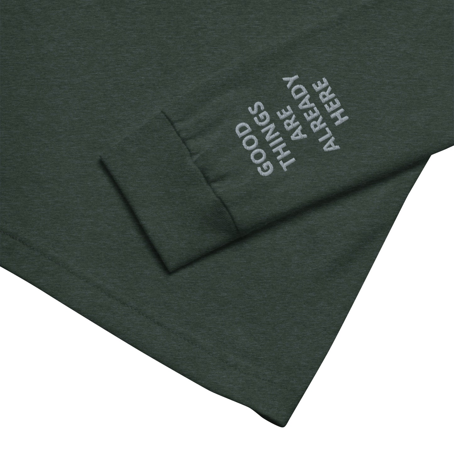 Unisex Long Sleeve Tee - with affirmations on the wrists.