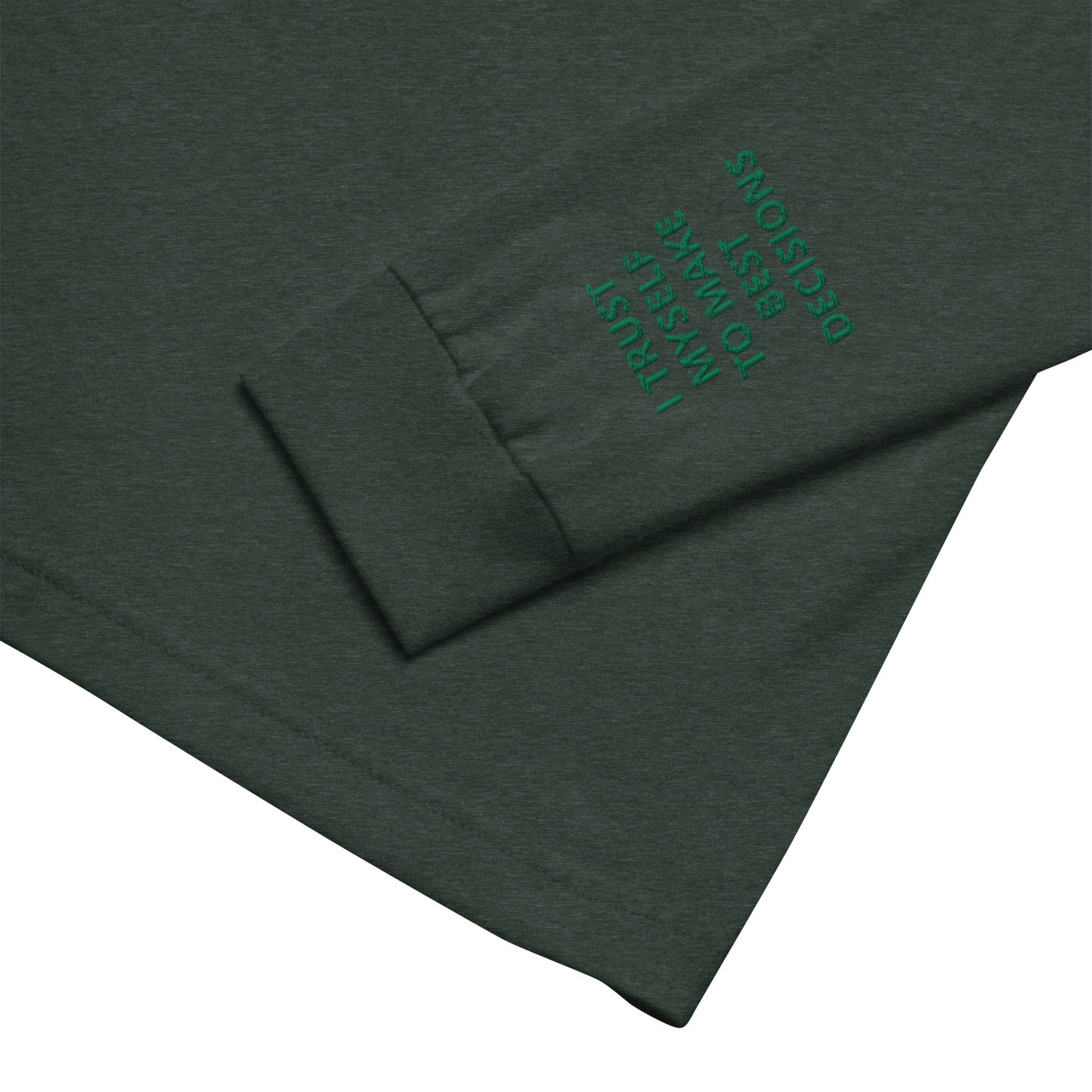 Unisex Long Sleeve Tee - with affirmations on the wrists.