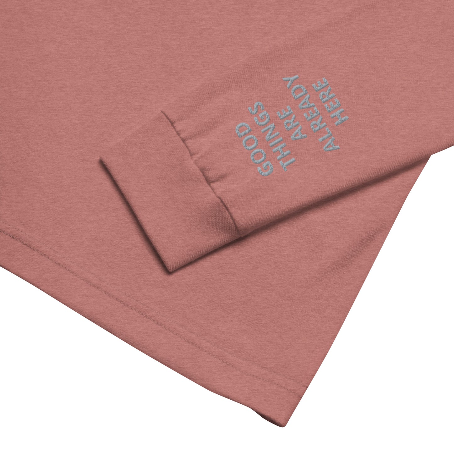 Unisex Long Sleeve Tee - with affirmations on the wrists.