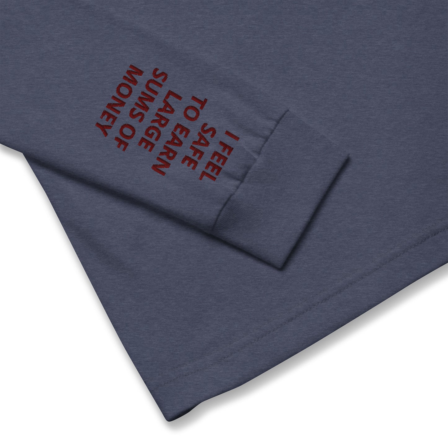 Unisex Long Sleeve Tee - with affirmations on the wrists.