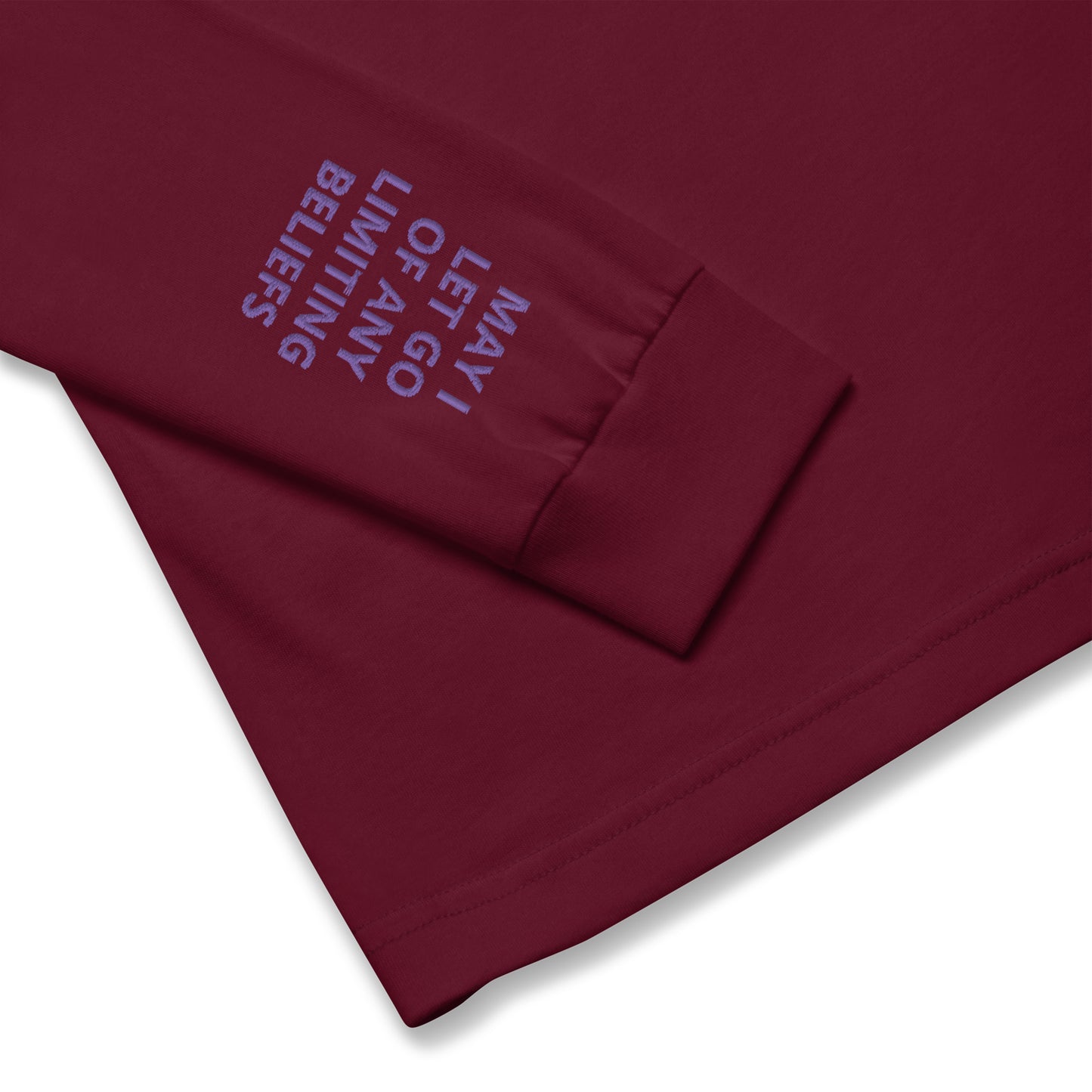 Unisex Long Sleeve Tee - with affirmations on the wrists.