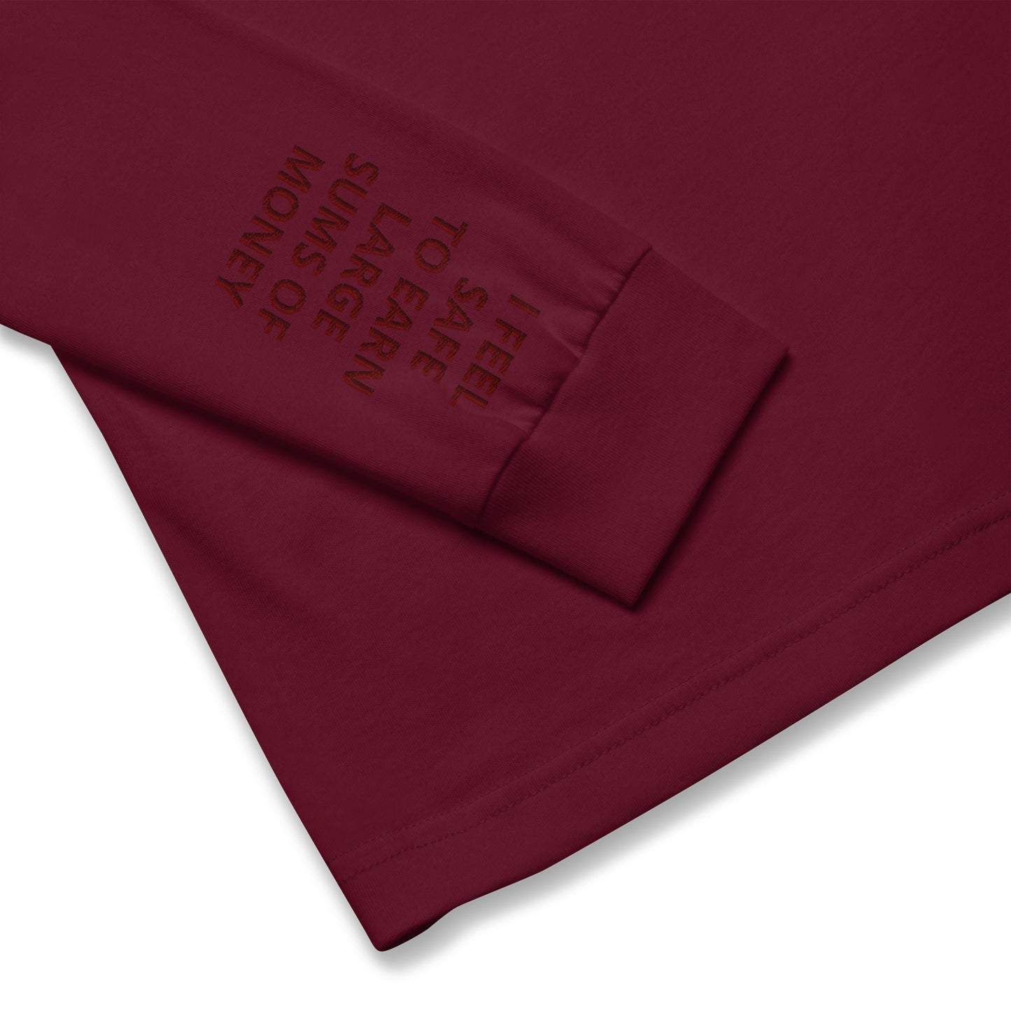 Unisex Long Sleeve Tee - with affirmations on the wrists.
