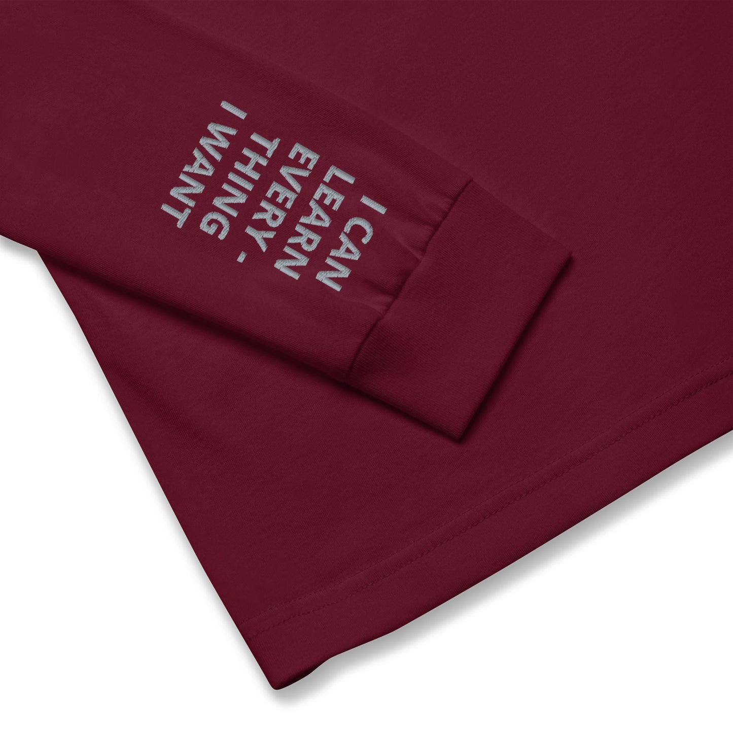 Unisex Long Sleeve Tee - with affirmations on the wrists.