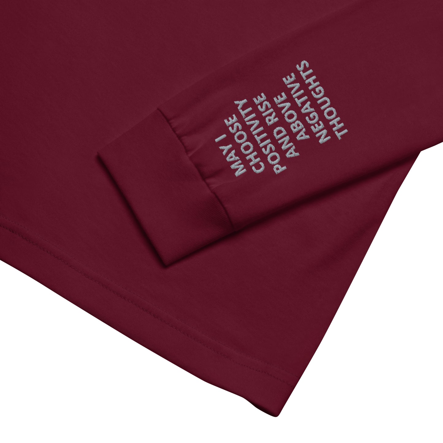Unisex Long Sleeve Tee - with affirmations on the wrists.