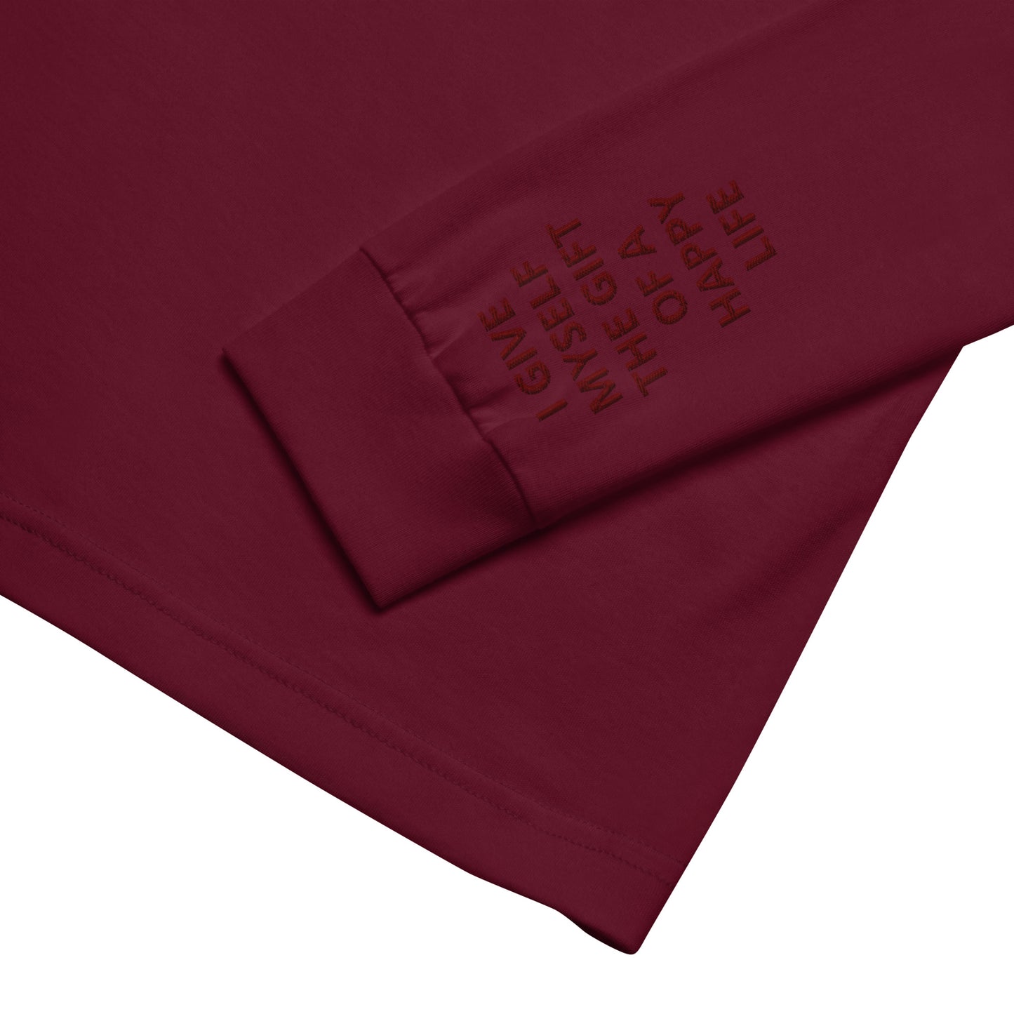 Unisex Long Sleeve Tee - with affirmations on the wrists.