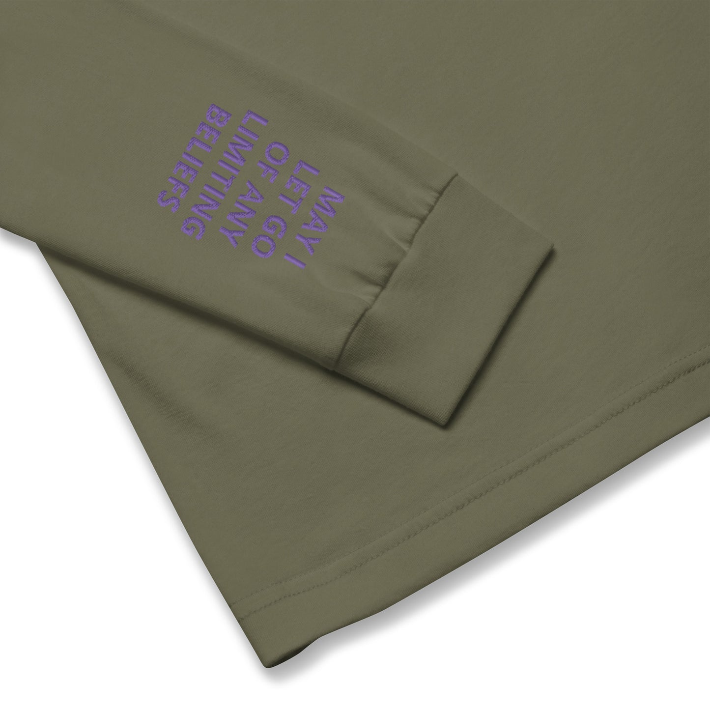Unisex Long Sleeve Tee - with affirmations on the wrists.