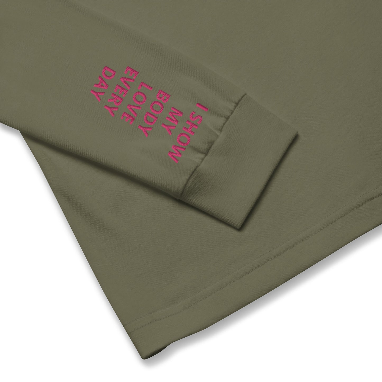 Unisex Long Sleeve Tee - with affirmations on the wrists.
