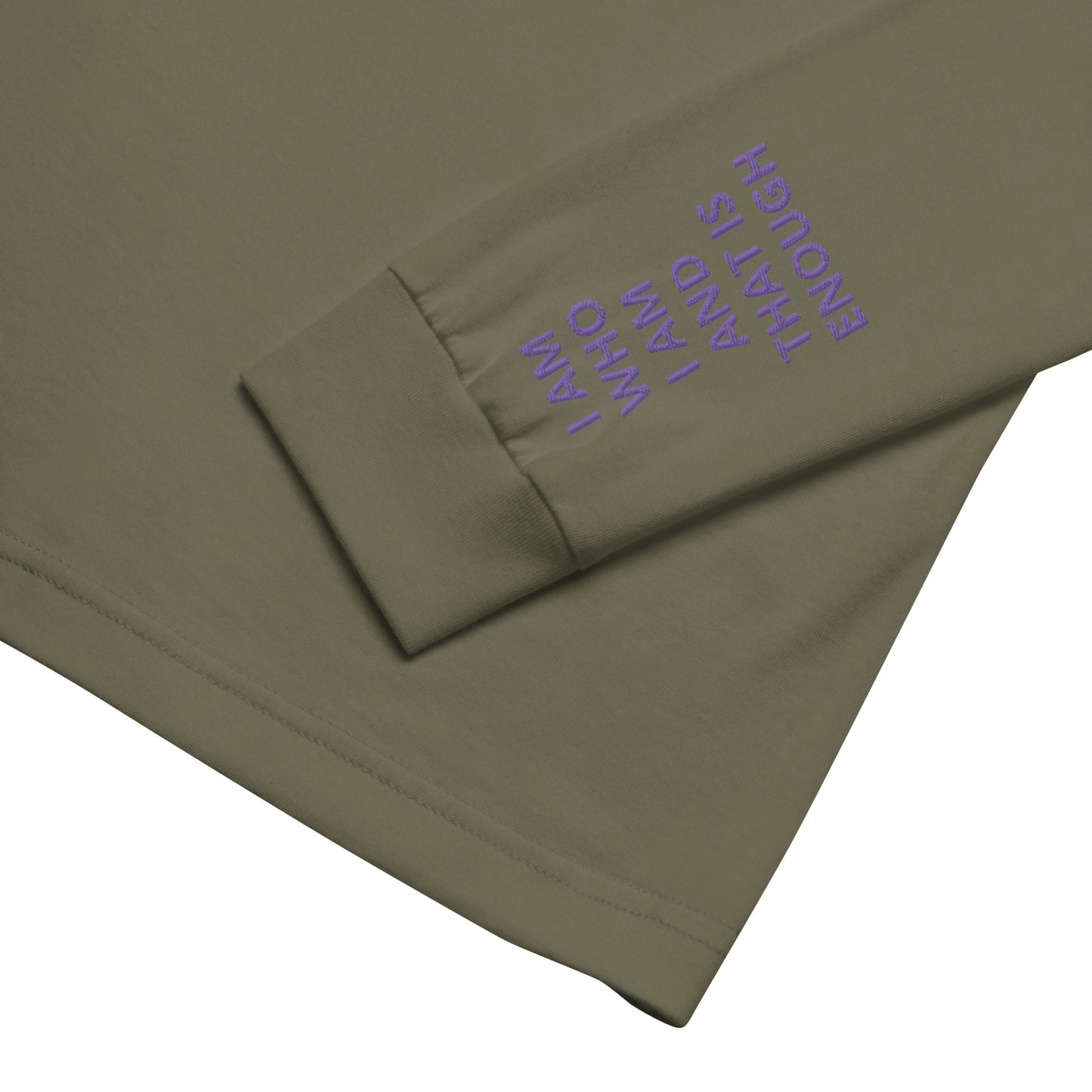 Unisex Long Sleeve Tee - with affirmations on the wrists.