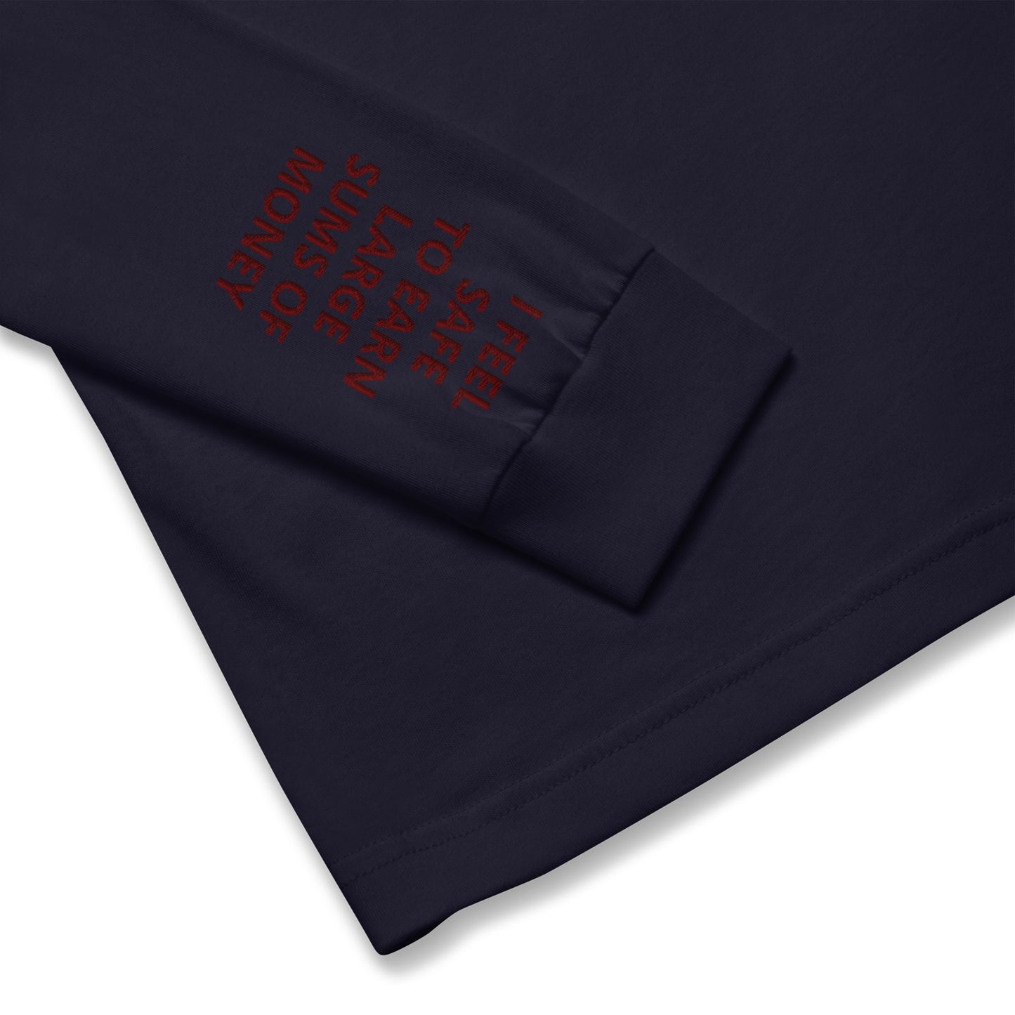 Unisex Long Sleeve Tee - with affirmations on the wrists.