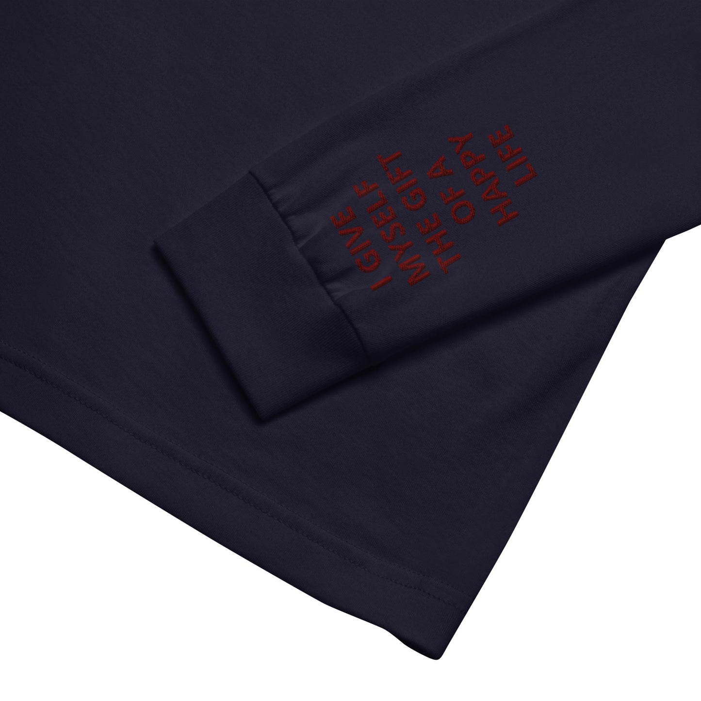 Unisex Long Sleeve Tee - with affirmations on the wrists.