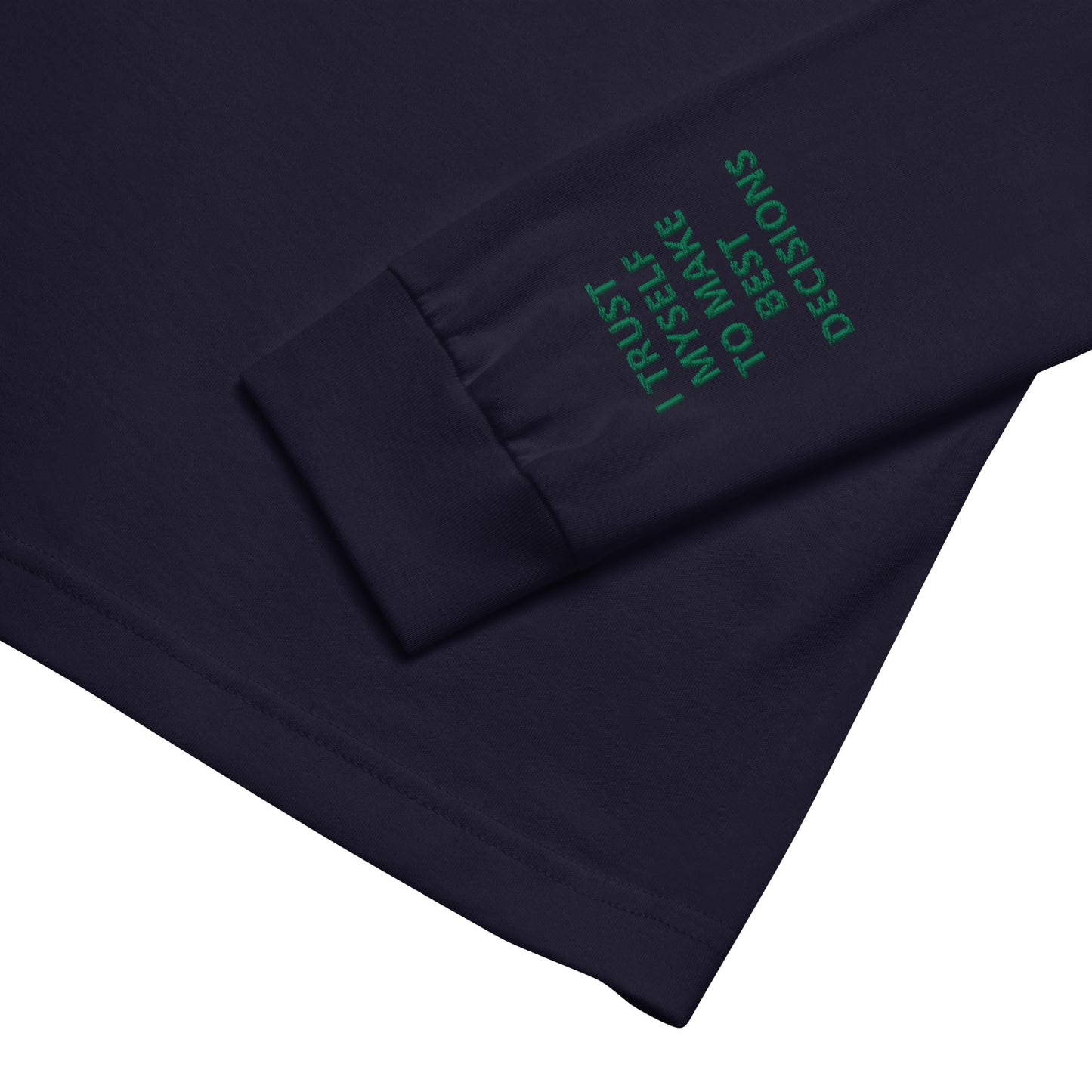 Unisex Long Sleeve Tee - with affirmations on the wrists.
