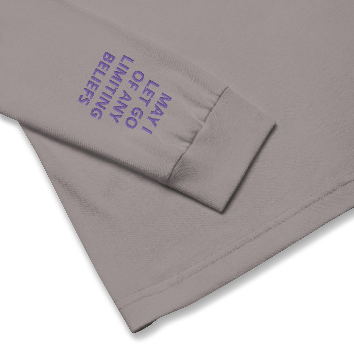 Unisex Long Sleeve Tee - with affirmations on the wrists.