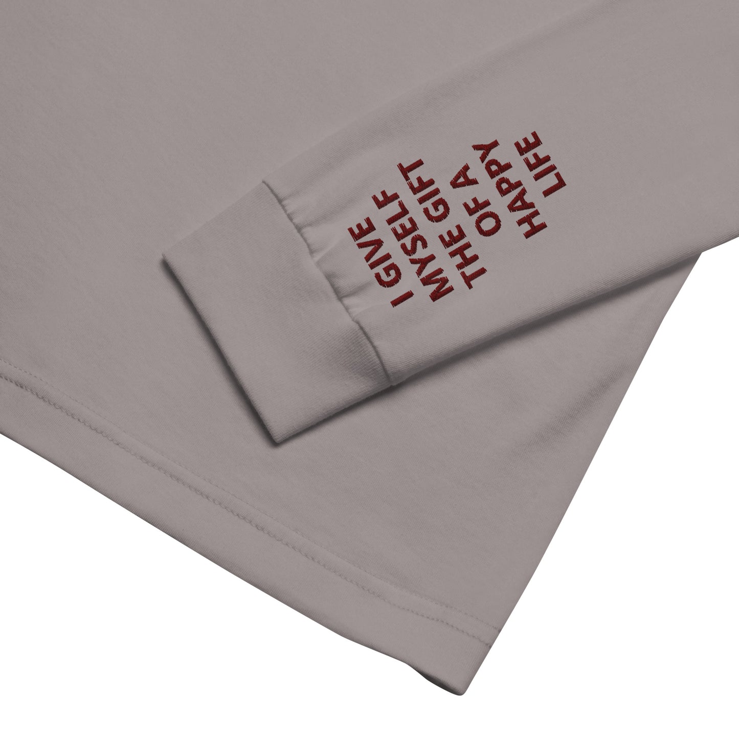 Unisex Long Sleeve Tee - with affirmations on the wrists.