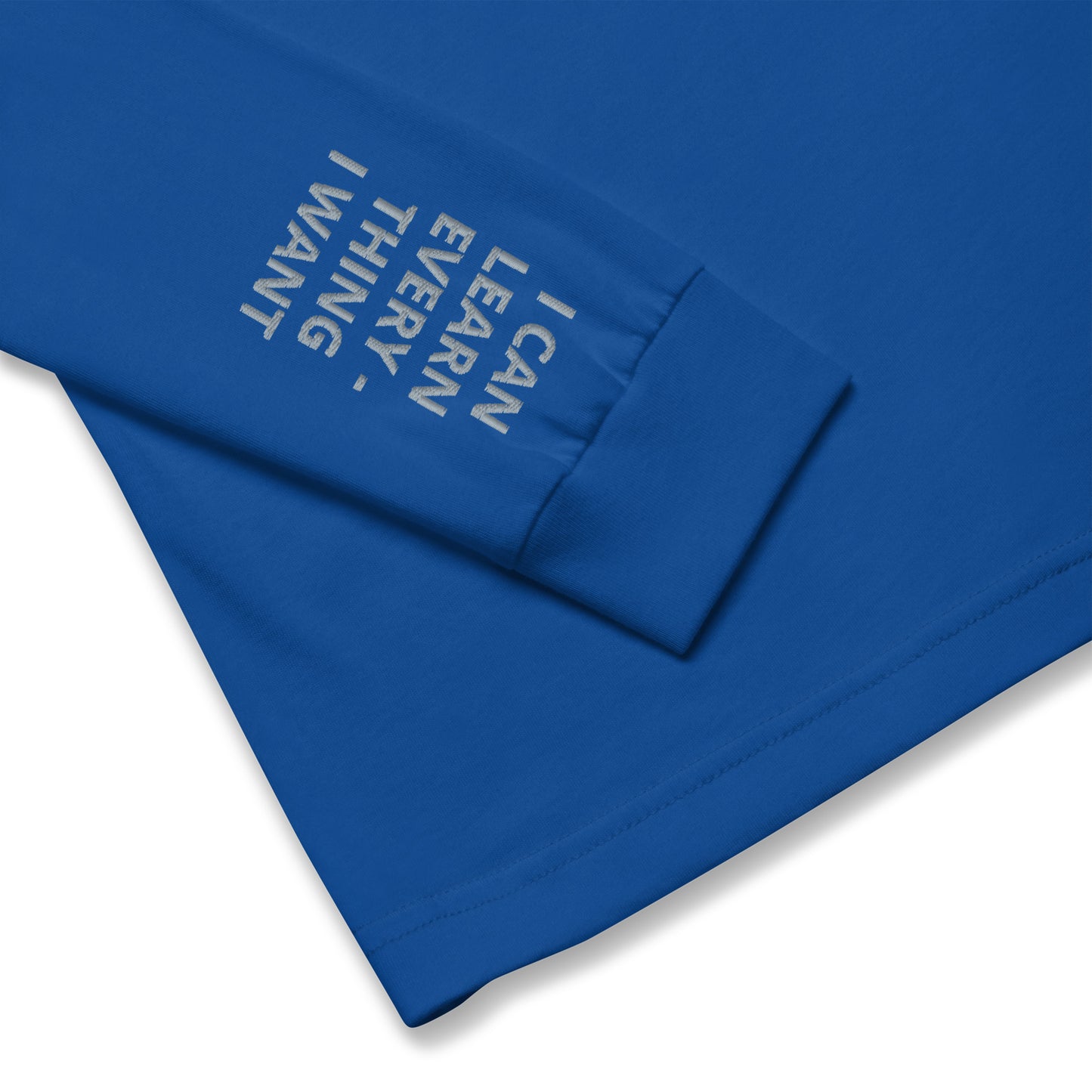Unisex Long Sleeve Tee - with affirmations on the wrists.
