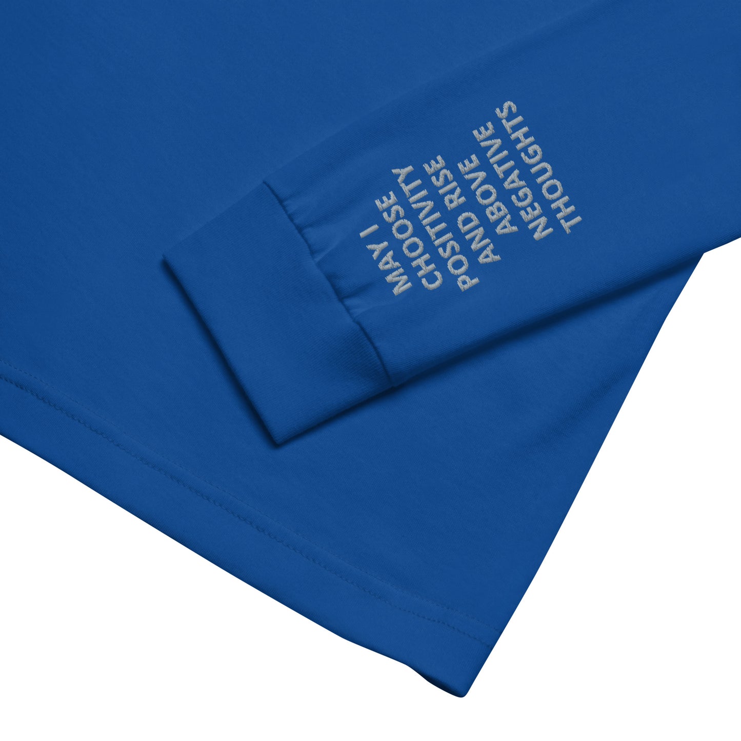 Unisex Long Sleeve Tee - with affirmations on the wrists.