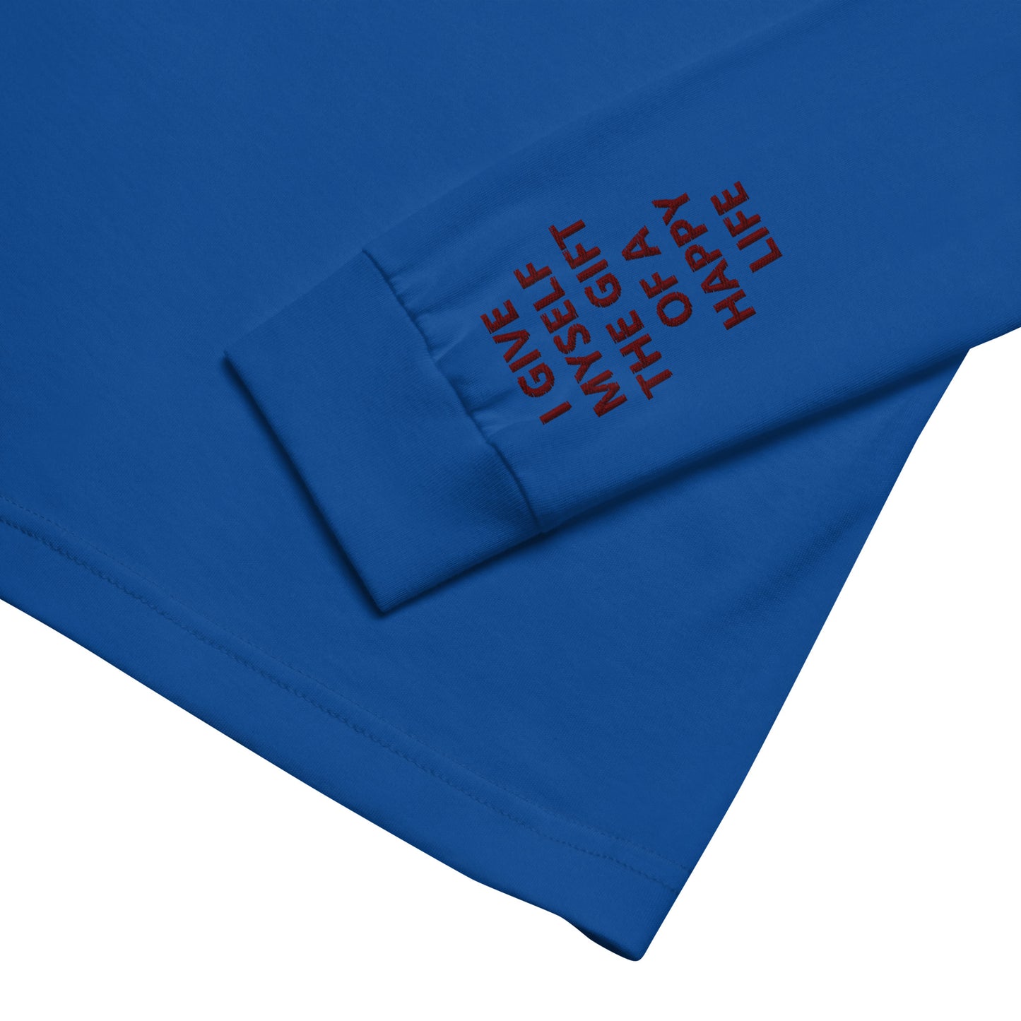 Unisex Long Sleeve Tee - with affirmations on the wrists.