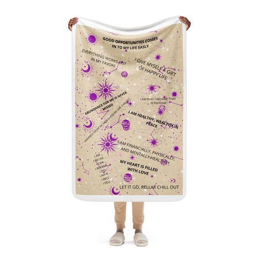 Sherpa blanket - with affirmations
