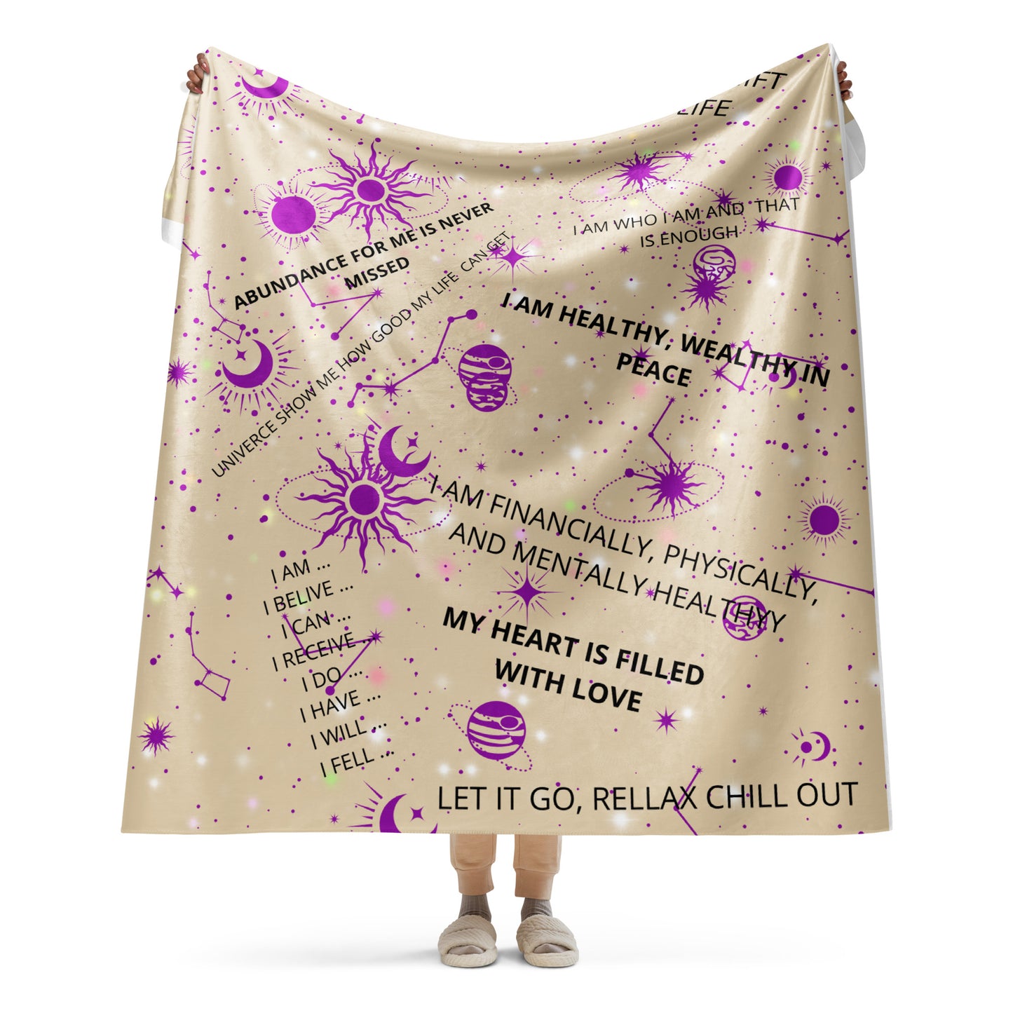 Sherpa blanket - with affirmations