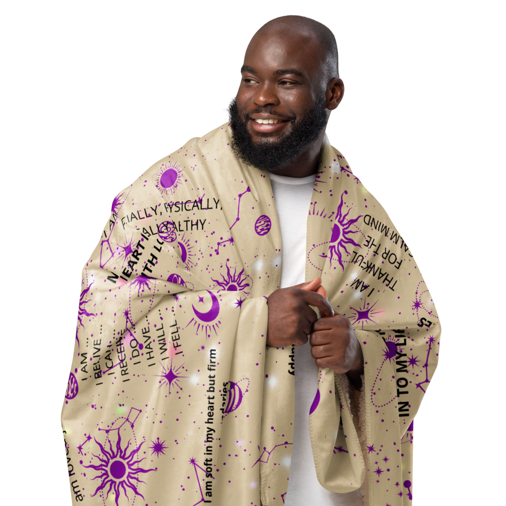Sherpa blanket - with affirmations