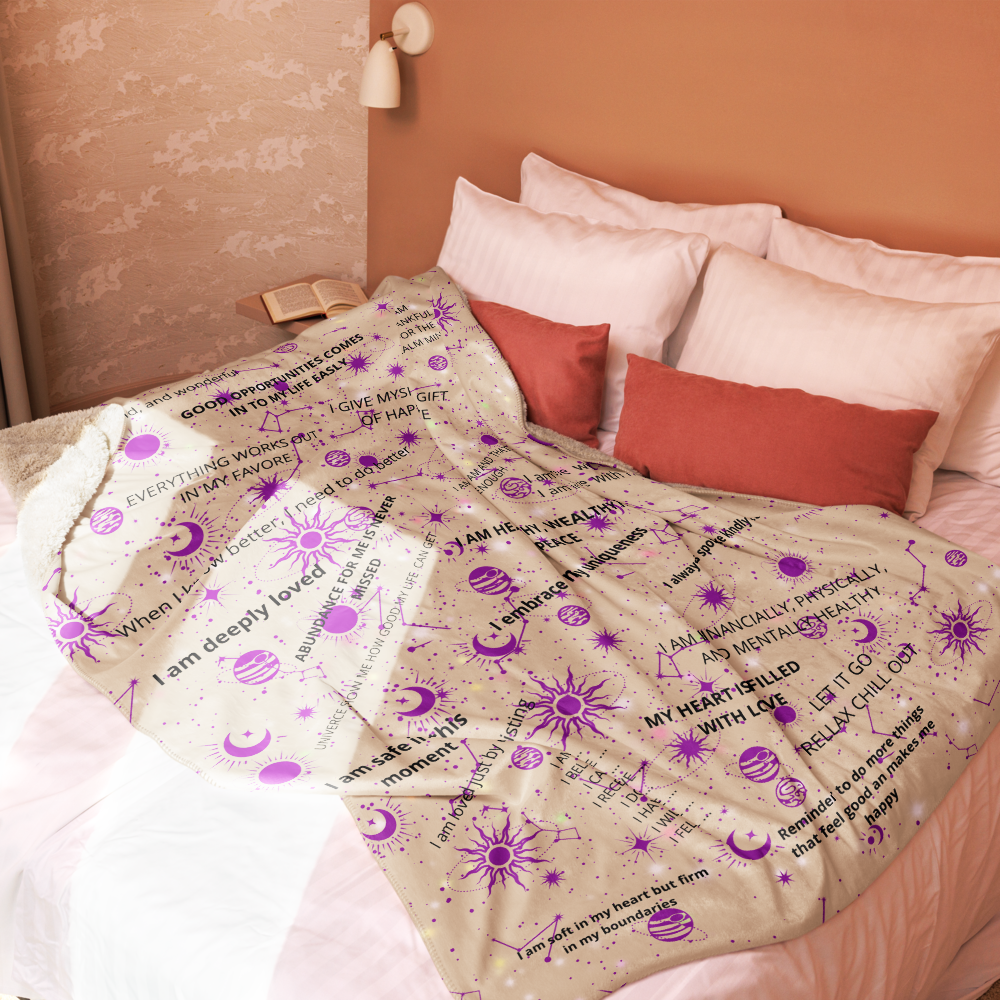 Sherpa blanket - with affirmations