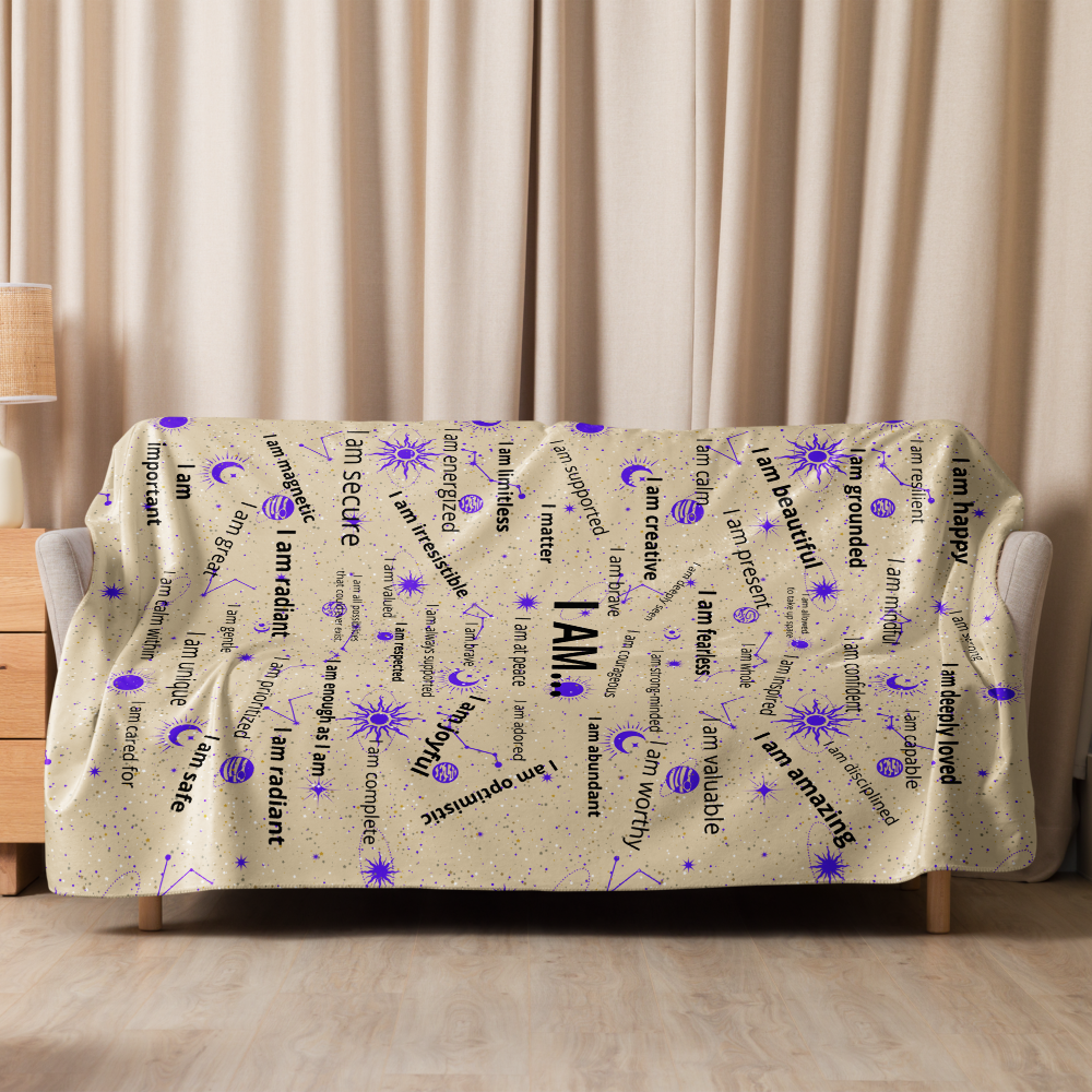 Sherpa blanket - with I AM affirmations