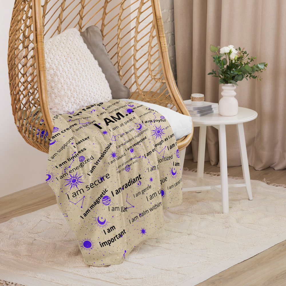 Sherpa blanket - with I AM affirmations