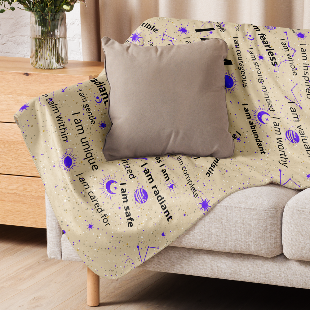 Sherpa blanket - with I AM affirmations
