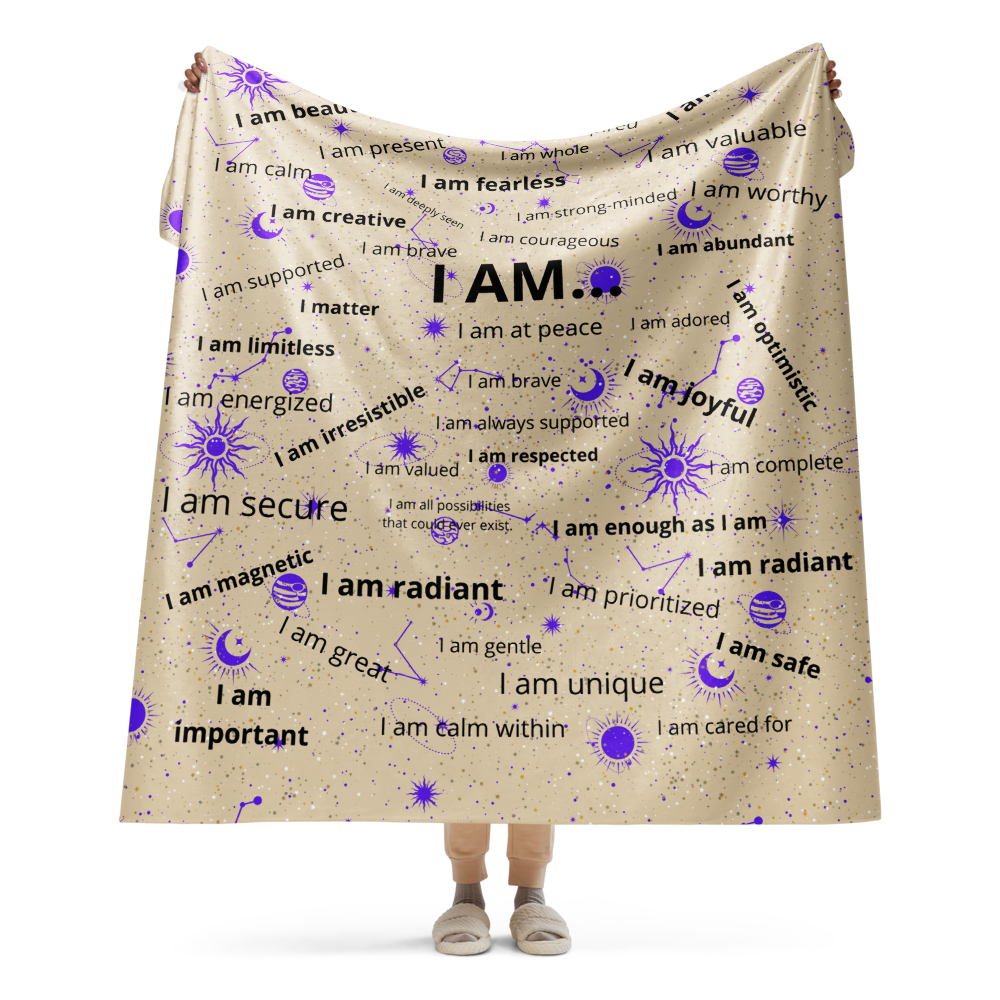 Sherpa blanket - with I AM affirmations