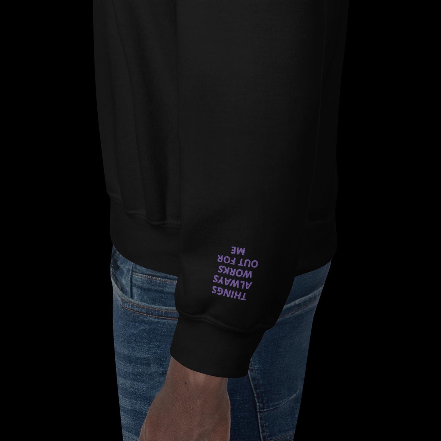 Unisex Sweatshirt - with affirmations on the wrists.